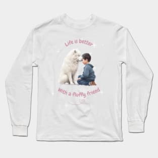 Samoyed, Friendship, the most adorable best friend gift to a Samoyed Lover Long Sleeve T-Shirt